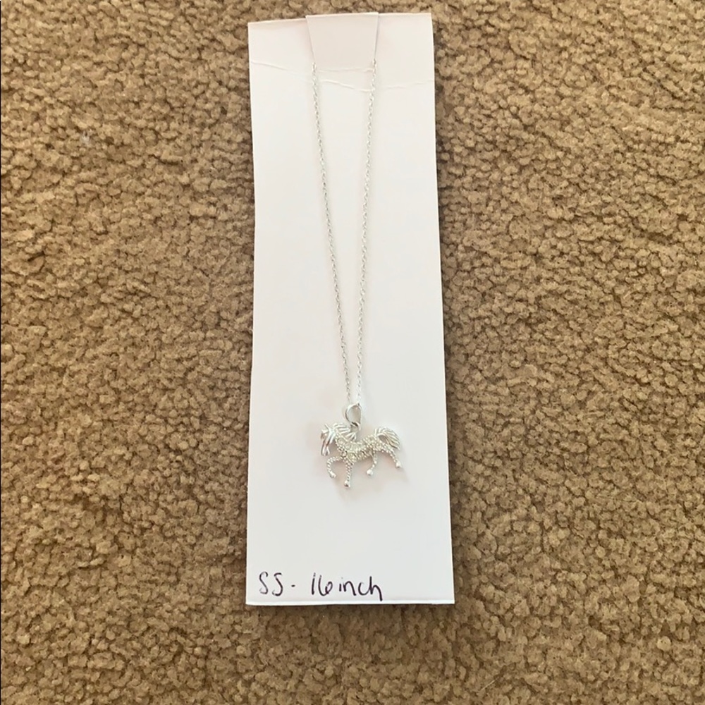 Sterling Silver horse charm necklace